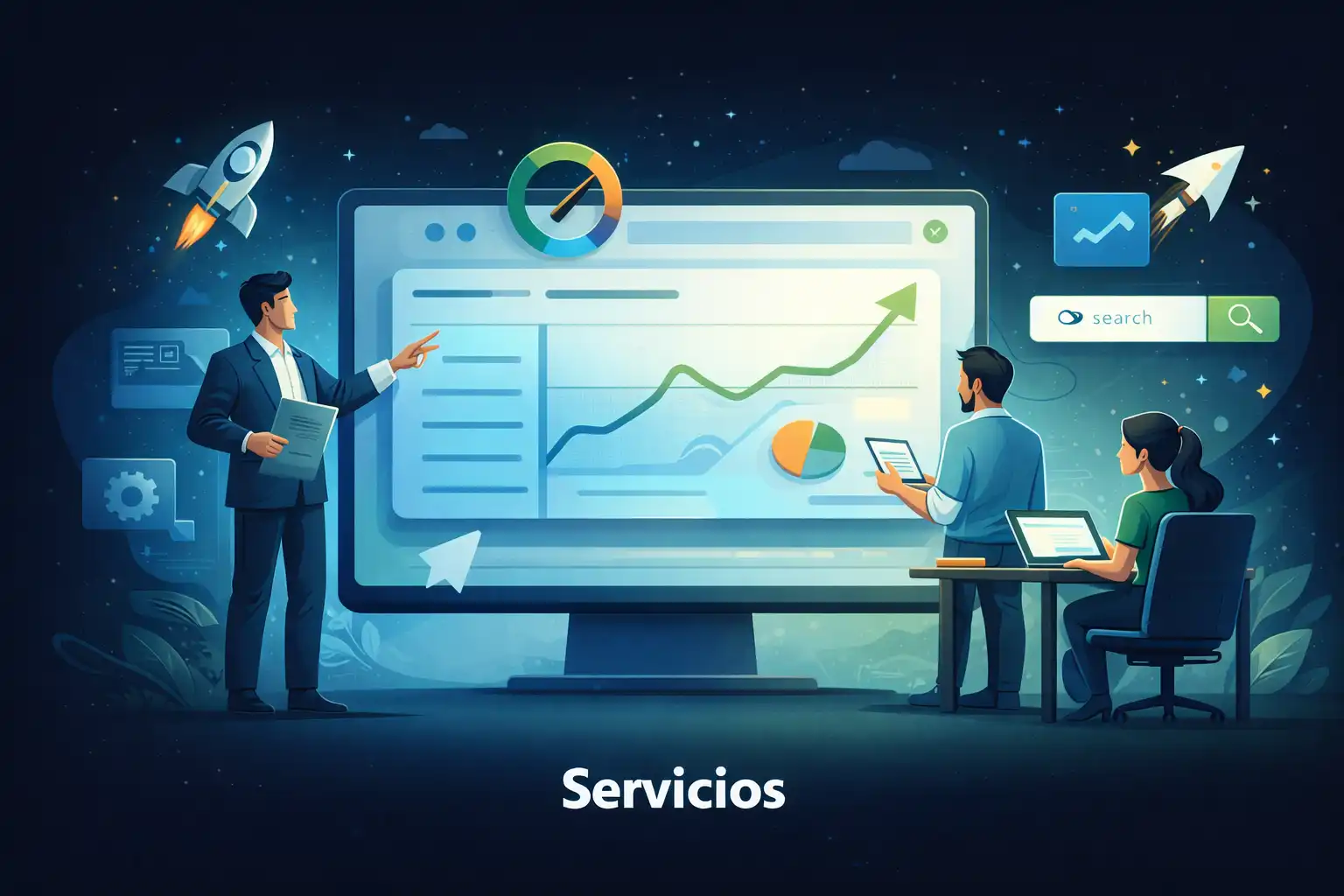 Servicios de diseño web, SEO y medición de conversiones